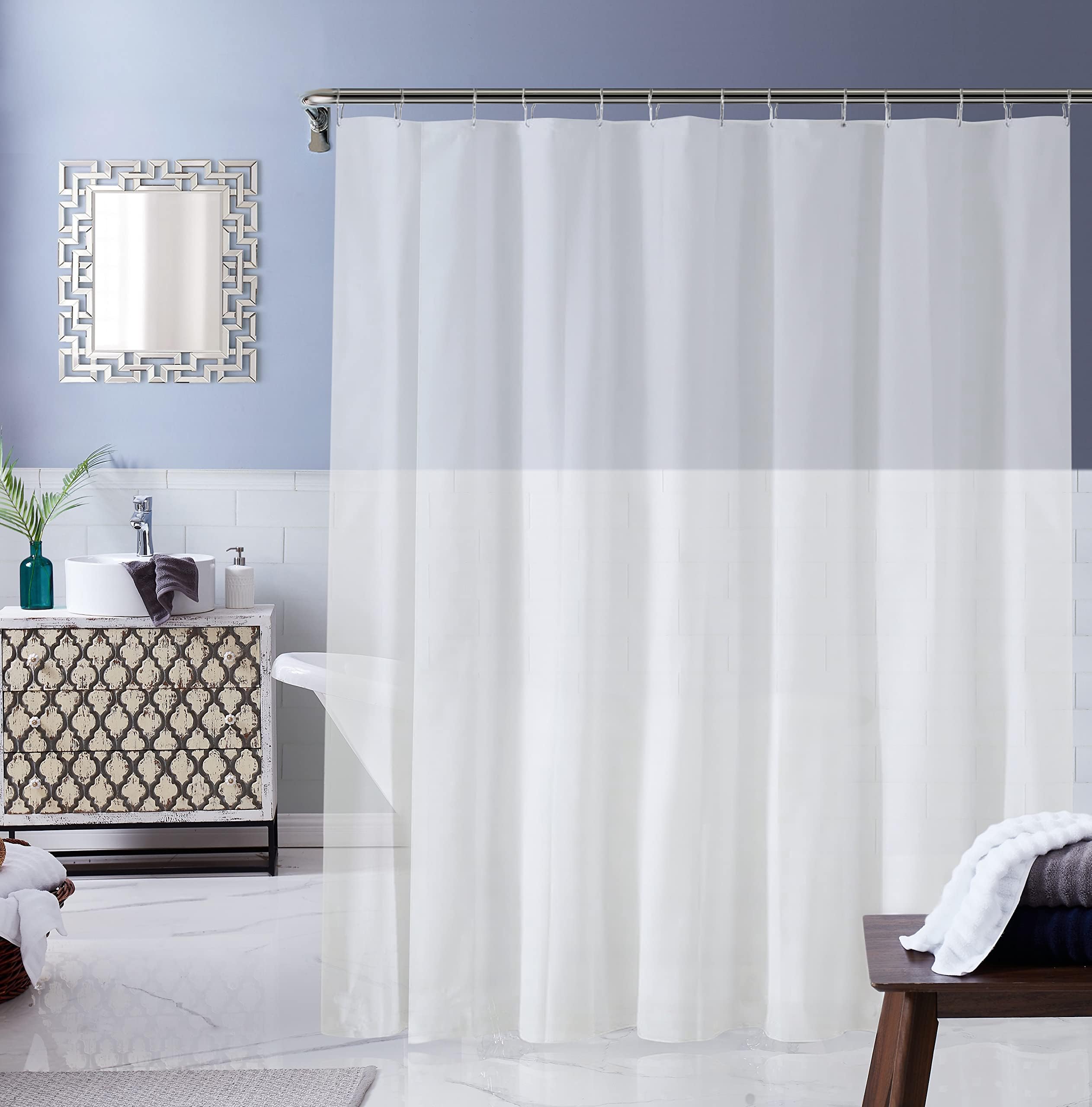 Amazon.com: Dainty Home Linen Waterproof Shower Curtain - Machine ...