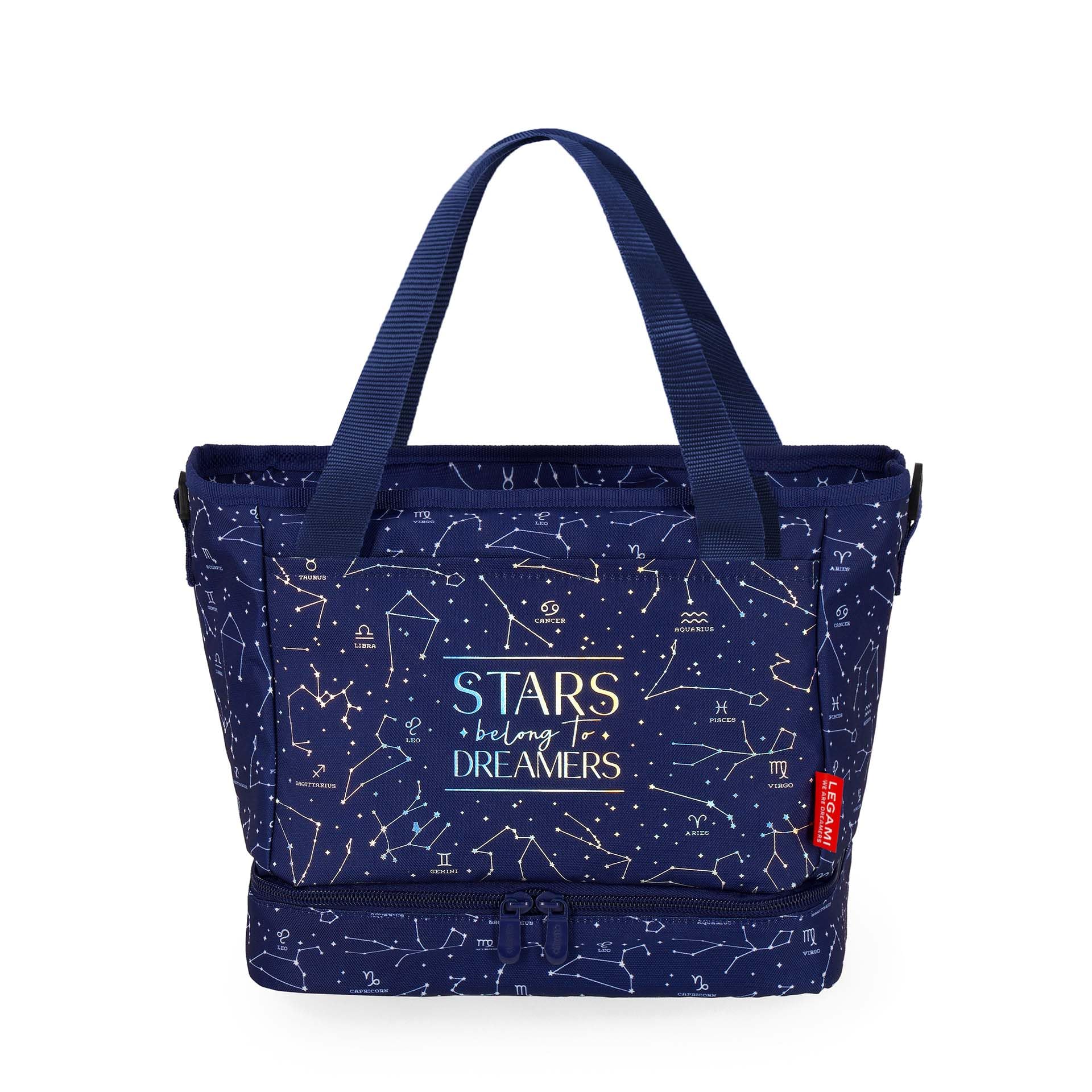 Legami - Borsa Termica Porta Pranzo, Tema Stars, Borsa Termoisolante per Pranzo, Lunch Bag Capiente 10,8 Litri, Tracolla Regolabile, Borsa a Spalla, 33 x 22 x 15 cm