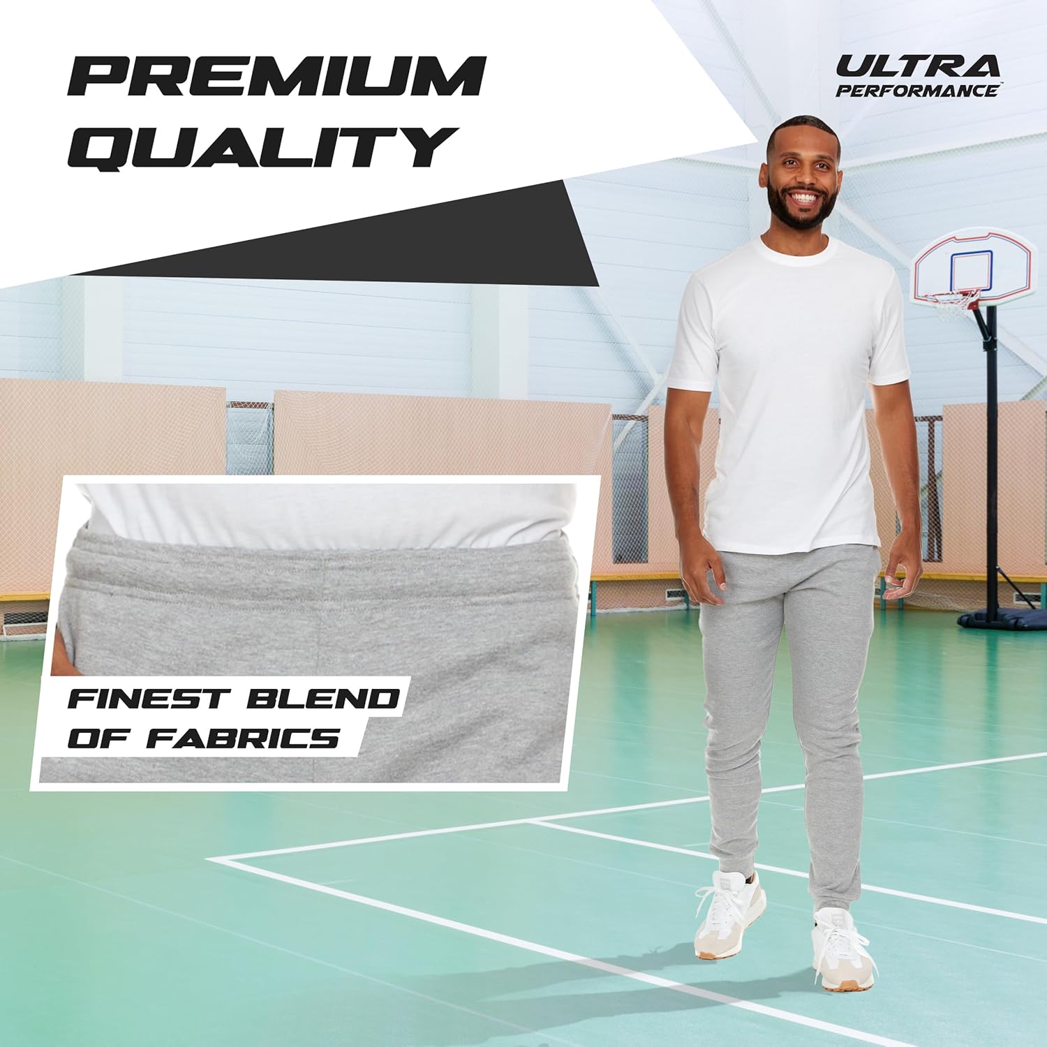 Ultra Performance 3 Pack Mens Lightweight Joggers for Men Casual Lounge Jogger Sweatpants with Pockets (SM - 4X) - Image 4