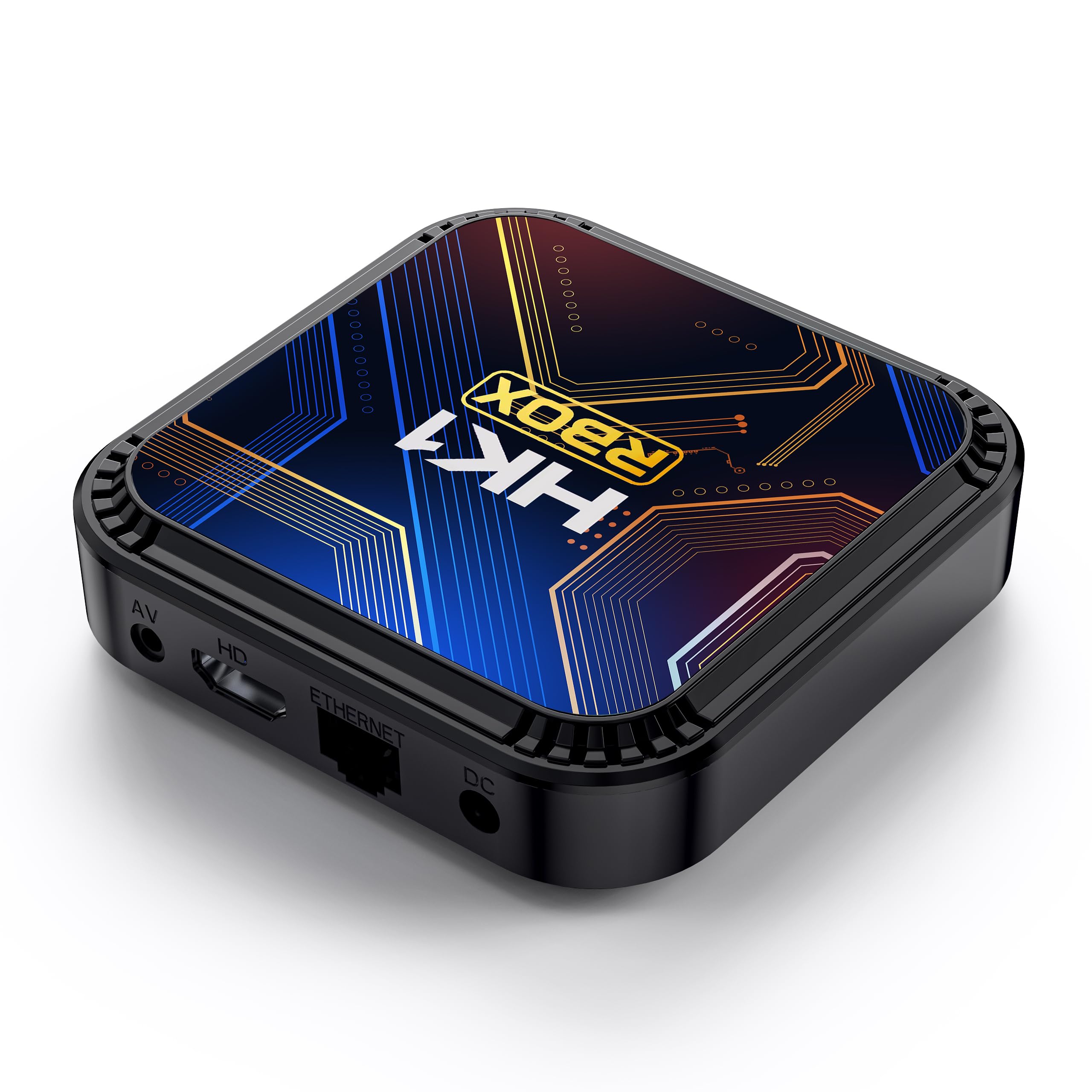 Android TV Box 13.0 HK1 Box K8S 4 Go de RAM 64 Go de ROM RK3528 Quad-Core 3D 6K Smart Box, prend en charge Dual-WiFi 5G 2.4G WiFi BT 5.0, Ethernet LAN 100M Video Box