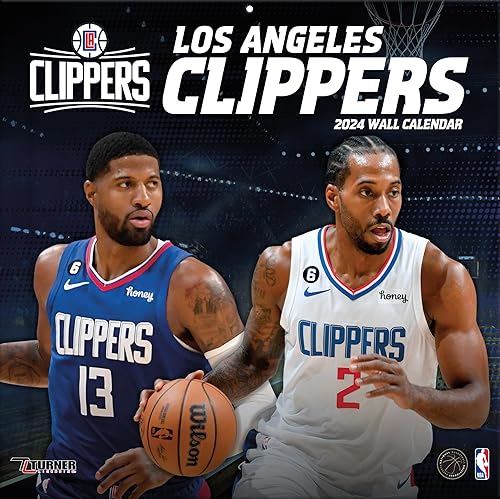 TURNER SPORTS Los Angeles Clippers 2024 - Calendario de pared del equipo de 12 x 12 pulgadas (24998011881)