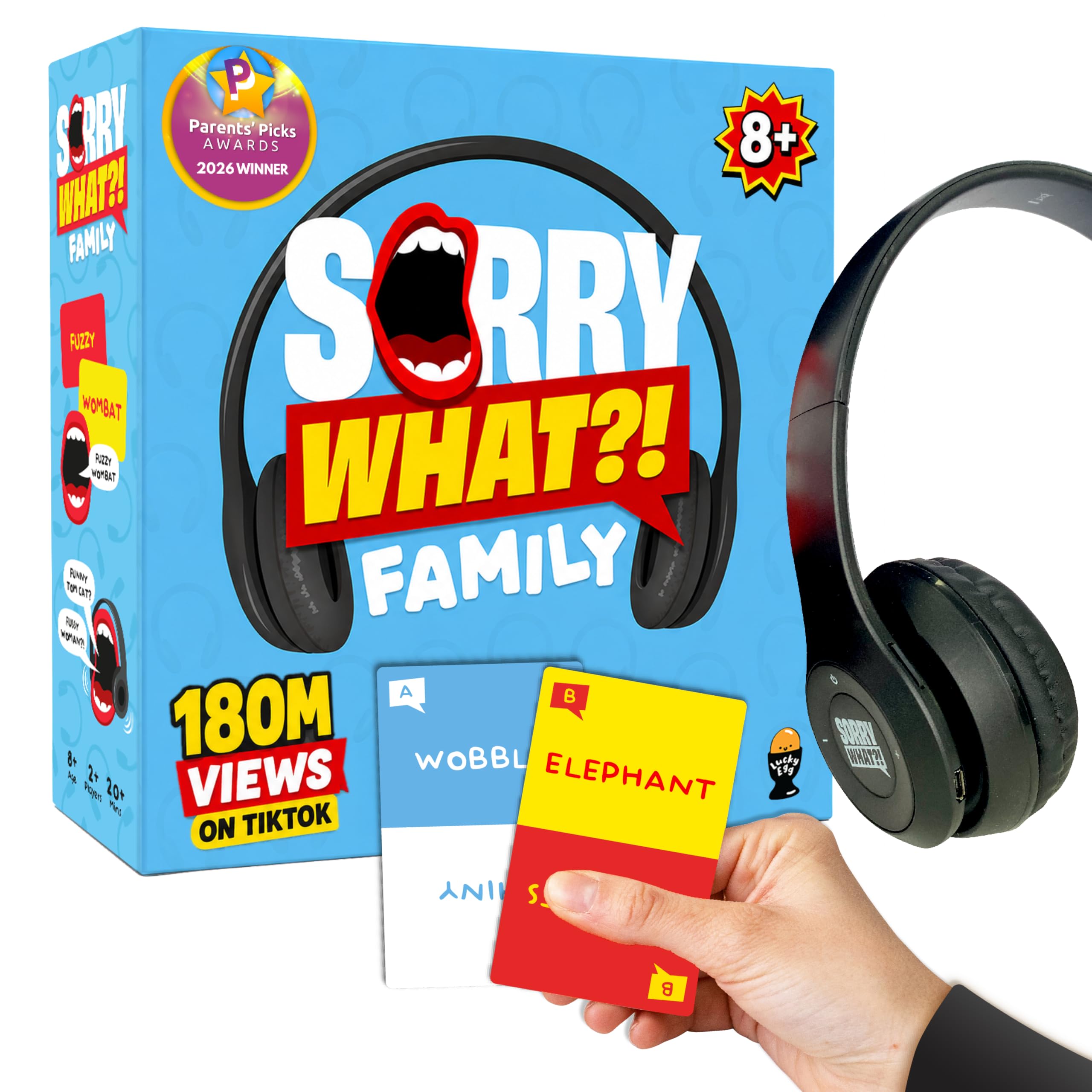 Sorry What Family Edition, Headphone Challenge Game for Kids & Adults