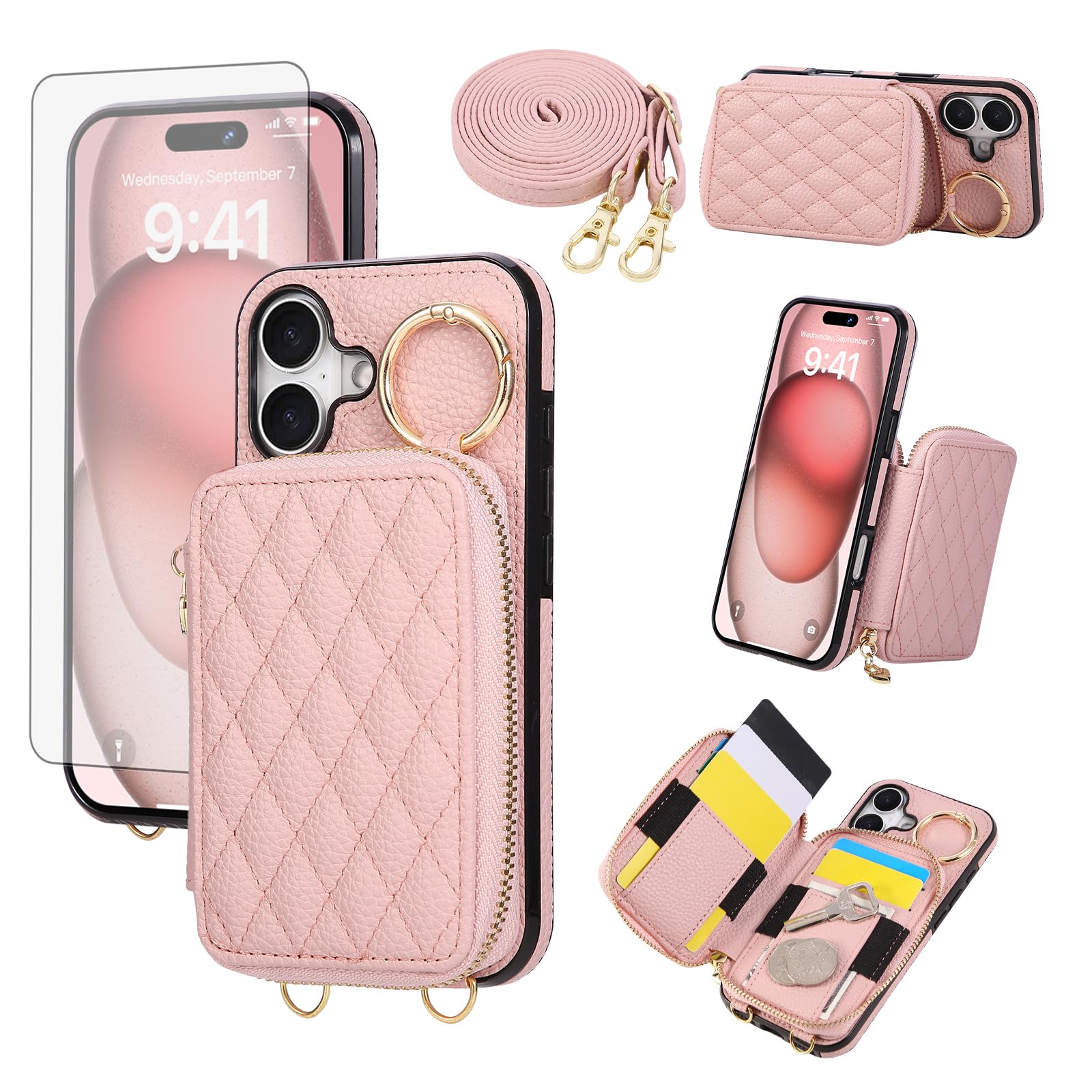 Coque iPhone 17 Asuwish XKZHAXLLB rose protection élégante - 8