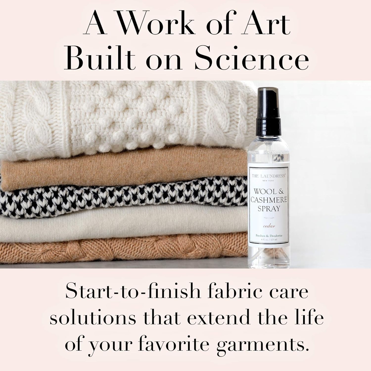 The Laundress New York, Wool Cashmere Spray Scented AllergenFree Fabric Refresher NonToxic Formula Antibacterial Clothing Spray, Clear, Cedar scent, 4 Fl Oz (C-014) : Health & Household