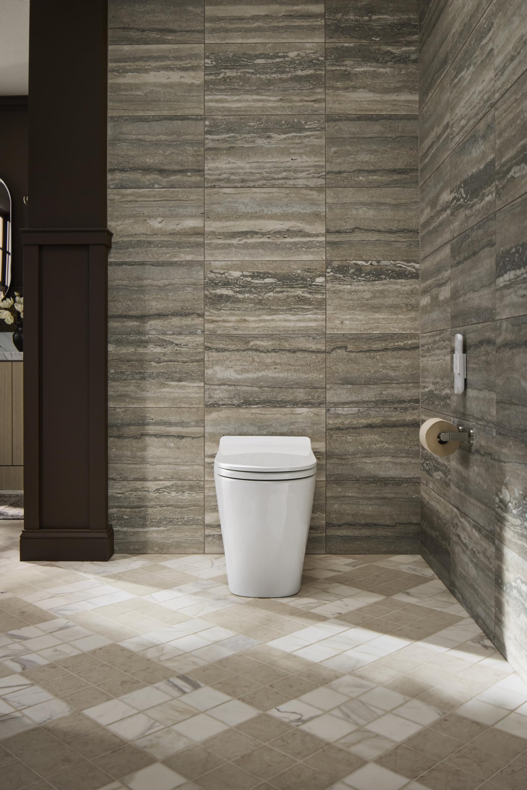 Kohler Doble capa de una pieza extendida inodoro delgado salpicaduras