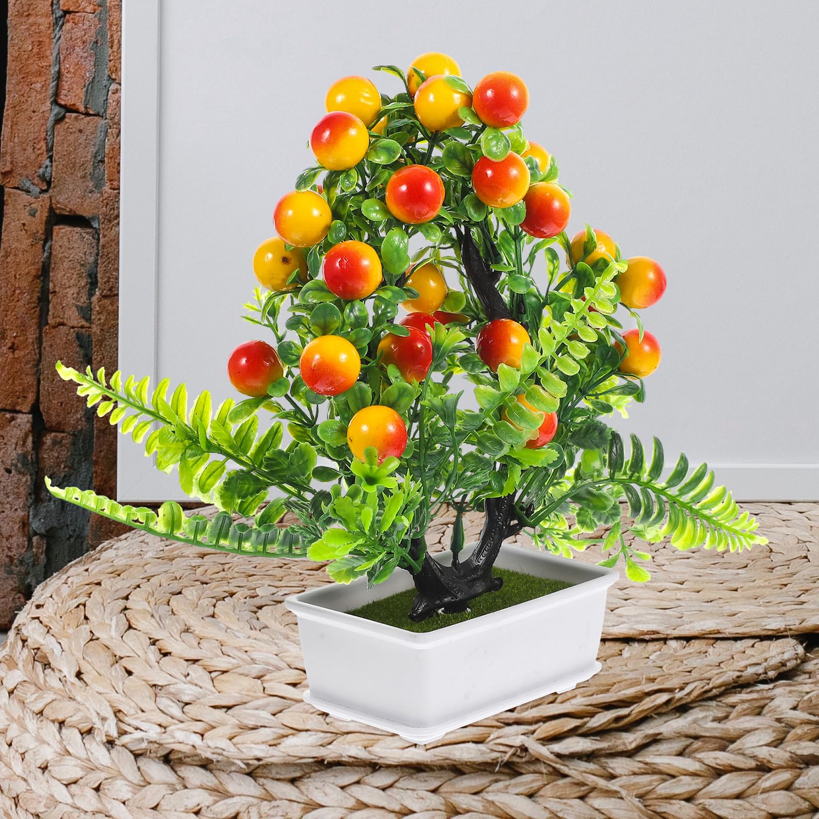 Zerodeko Artificial Bonsai Tree, Plastic Fruit Tree Fake Potted Plants, Artificial Plants Indoor - Image 3