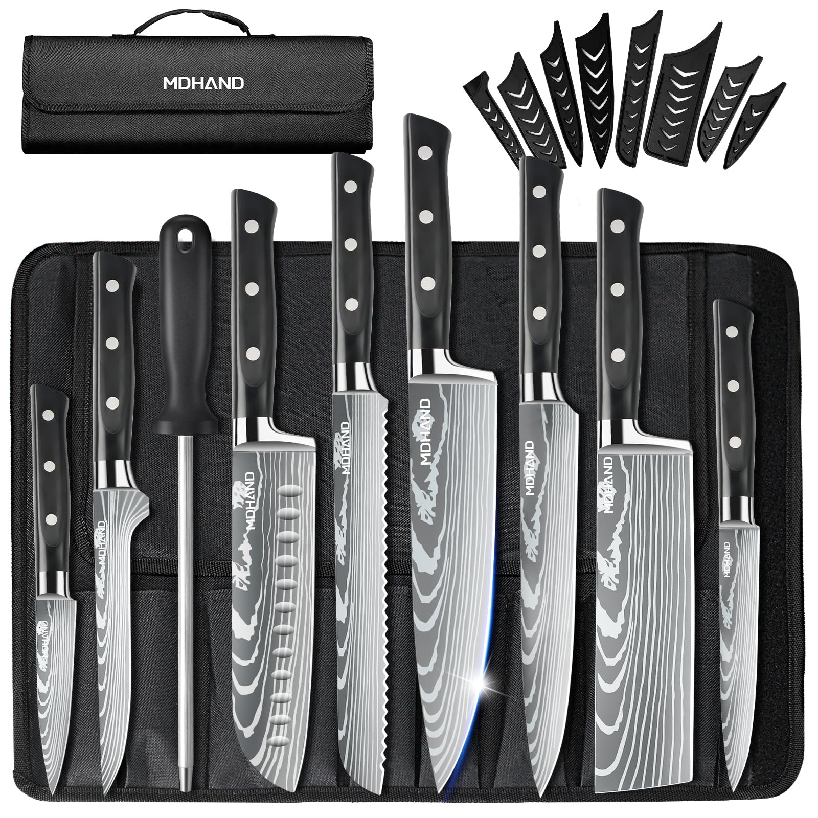 best professional chef knife set with roll bag
