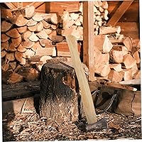 Vista 4 de DOITOOL 2 piezas de hacha de madera de repuesto de mango de hacha de hacha de madera de nogal, piezas de hacha, accesorios para el hogar, camping al