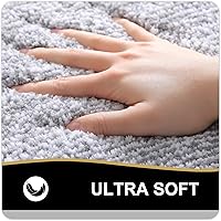 Vista 90 de OLANLY Alfombras de baño 30x20, tapete de baño de microfibra extra suave y absorbente, antideslizante, lavable a máquina, secado rápido, alfombra