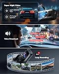 REDTIGER F9 Dash Cam 4K Front and Rear 1080P, WiFi GPS Car Camera with 32GB Card, Dual Dash Camera for Cars, Loop Recording, Night Vision, Parking Mode, Smart App Control, Support 256GB Max | Voice Prompt, GPS Positioning, WDR Night Vision, 2160P/FHD