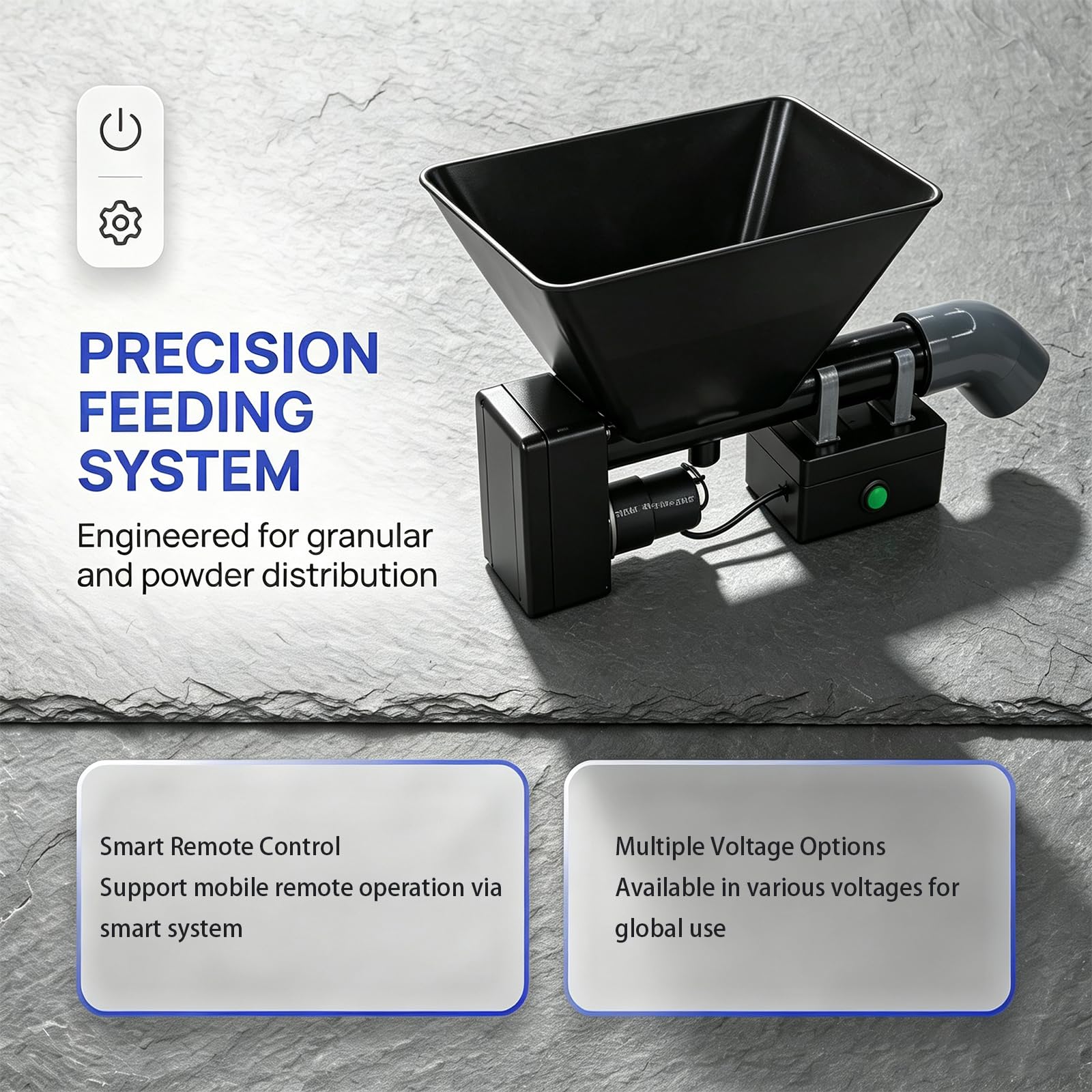 Alimentatore Elettrico A Coclea A Velocità Regolabile, Dispenser Di Polvere Secca E Granuli Fini Con Ugello, Macchina Per Dosaggio Continuo Controllato, Alimentatore Ausiliario Compatto Per