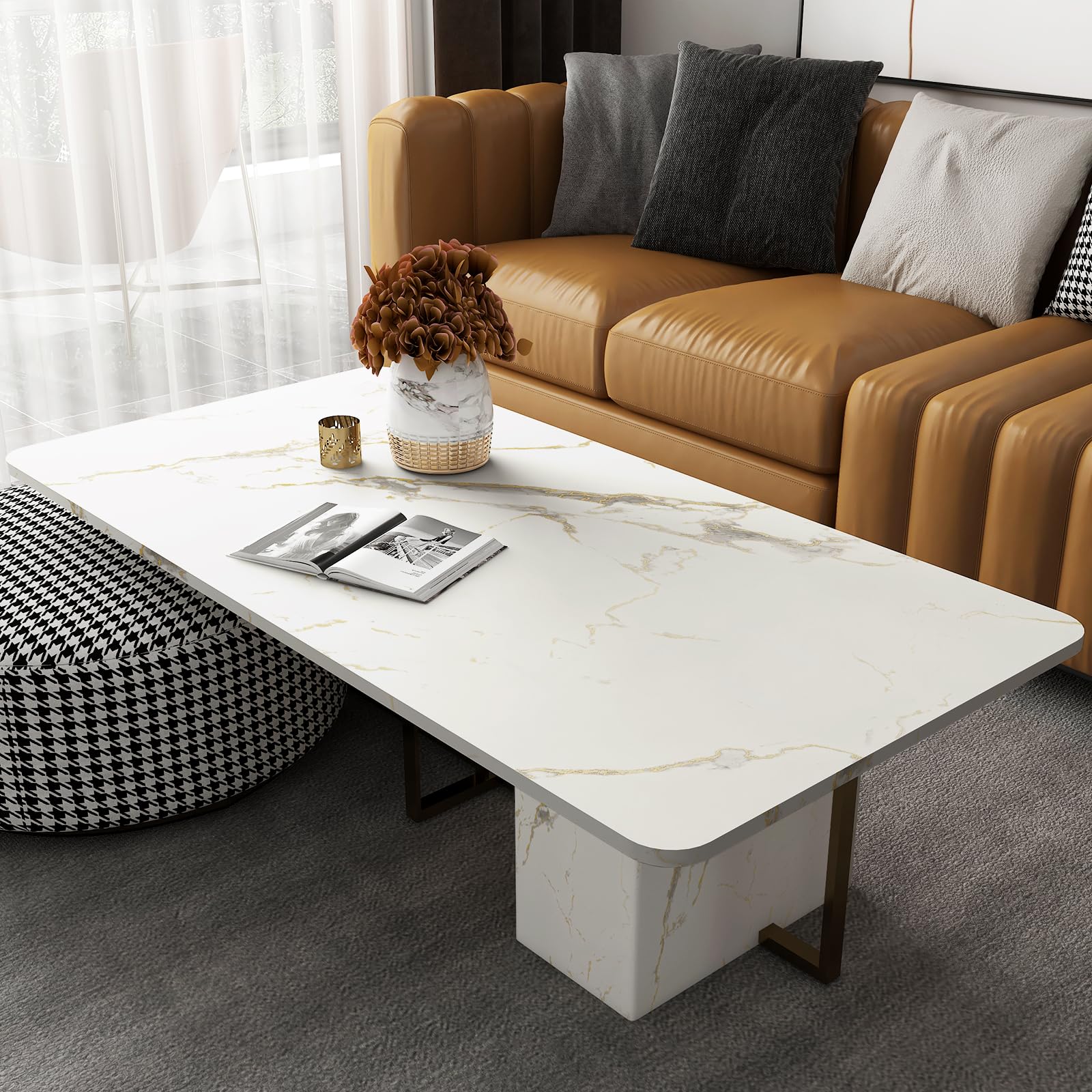 Decotalk Papel Adhesivo para Muebles Cocina Mármol Blanco y Oro 81X500cm Vinilo Adhesivo Muebles Blanco Mármol Papel Pintado Autoadhesivo Baño Vinilos Decorativo Mesa Armario Removible Impermeable