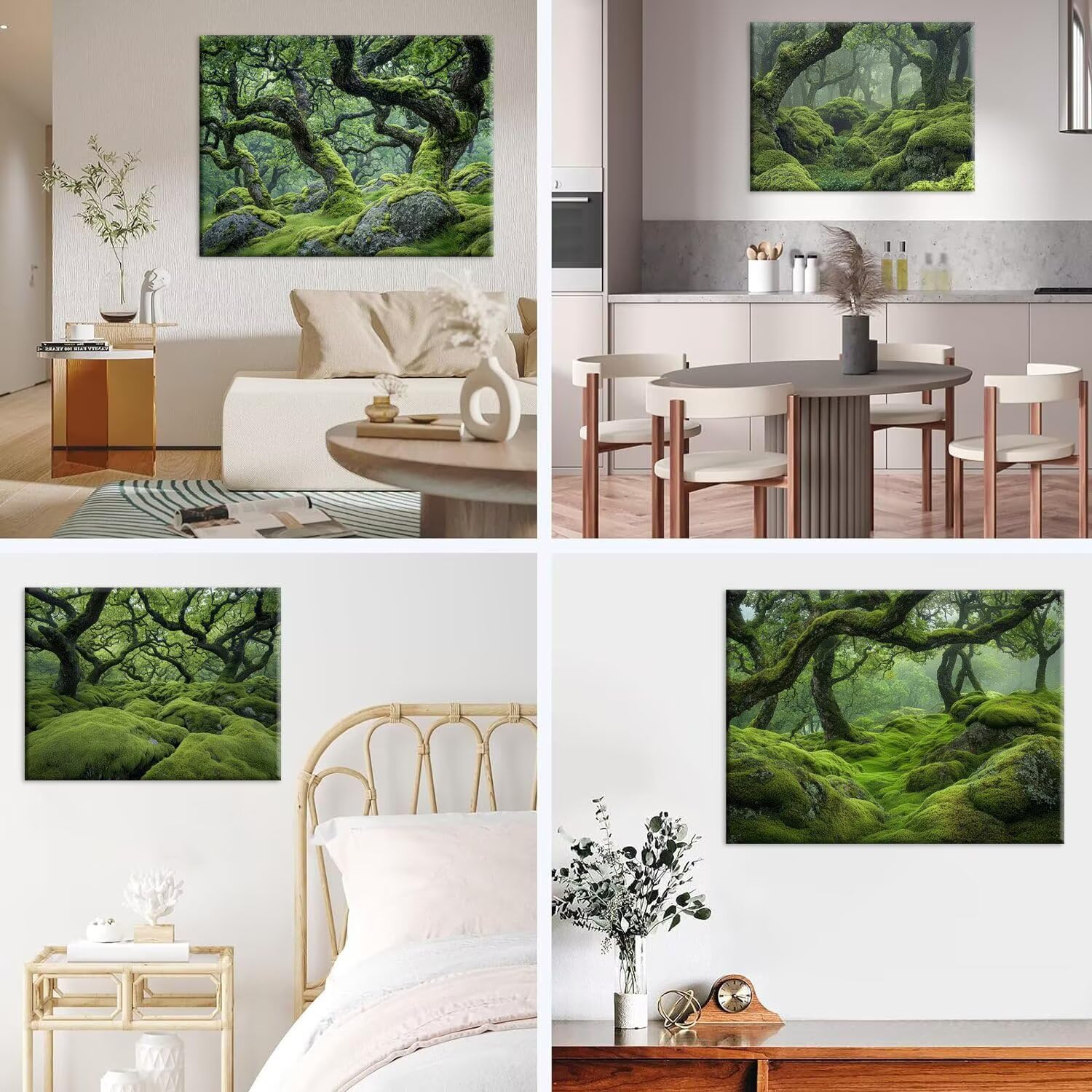 4 szt. Lasy Diamentowe malowanie, 5D Diament Malarstwo Pełny zestaw, DIY Dorośli DIY Kryształ Diament Malarstwo Dla, Malarstwo Do Dekoracji Ściany Domu Prezent 80x110cm O-817