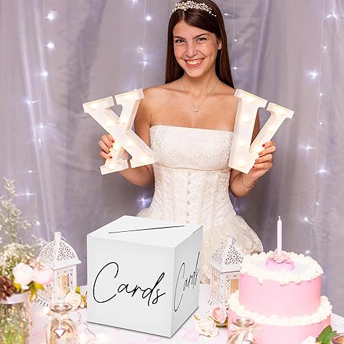 Miniatura 4 de Caja de tarjetas clásica y elegante, 1 juego de caja de recepción de tarjetas de estampado en caliente para regalo de sobre y dinero, decoración de