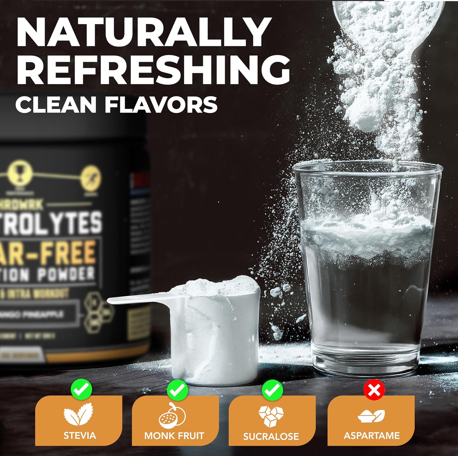 MMA Nutrition HRDWRK Electrolytes Powder with Magnesium, Potassium - Sugar Free Electrolytes Boost Endurance and Reduce Fatigue with This Electrolytes Supplement - Maximum Hydration - Keto Friendly
