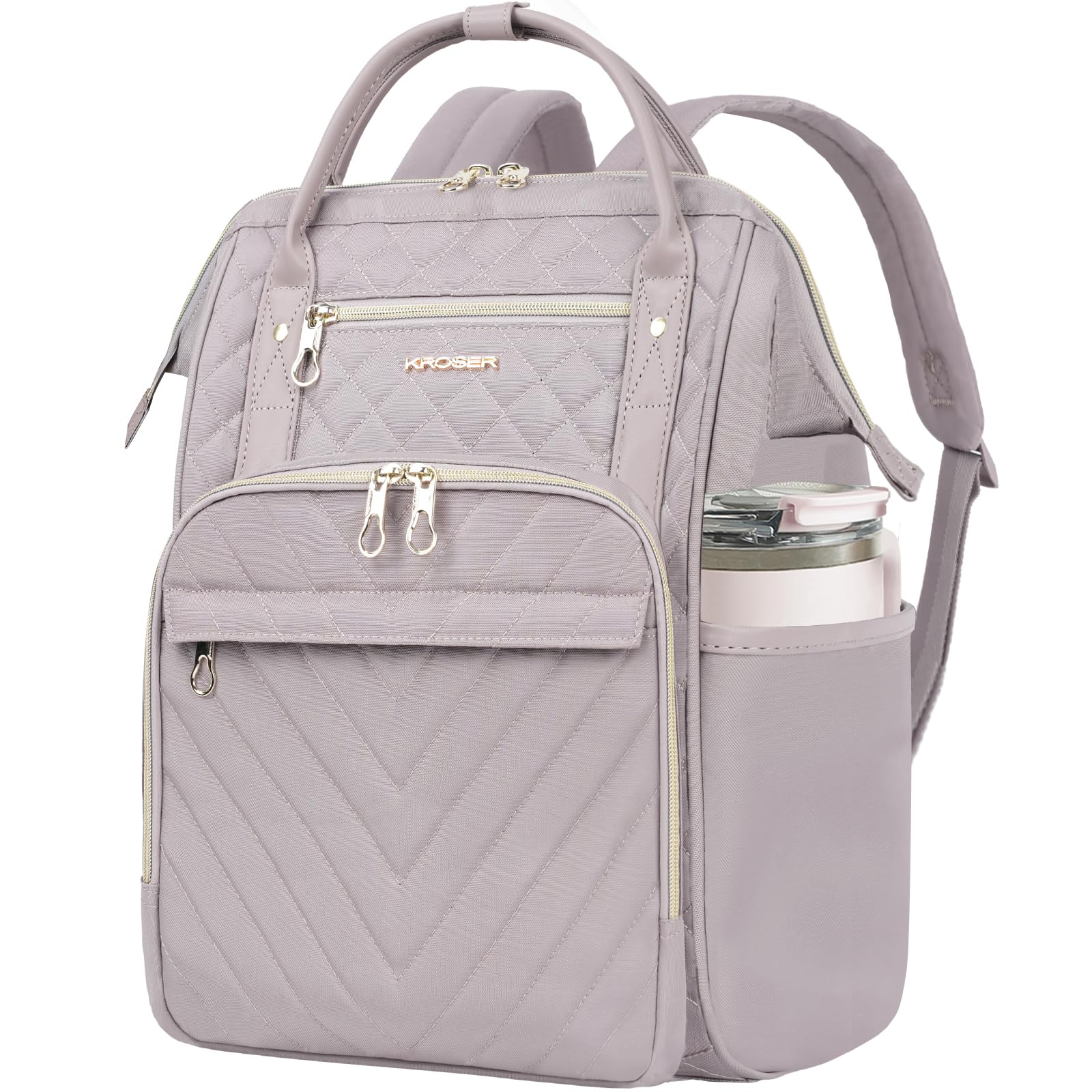 KROSER Mochila para Portátil 15.6" Mochila Elegante Escolar para Computadora Mochila Informal Hidrófugo Bolsa de Negocios para Viaje/Negocio/Universidad-Azul Oscuro Laptop Backpack