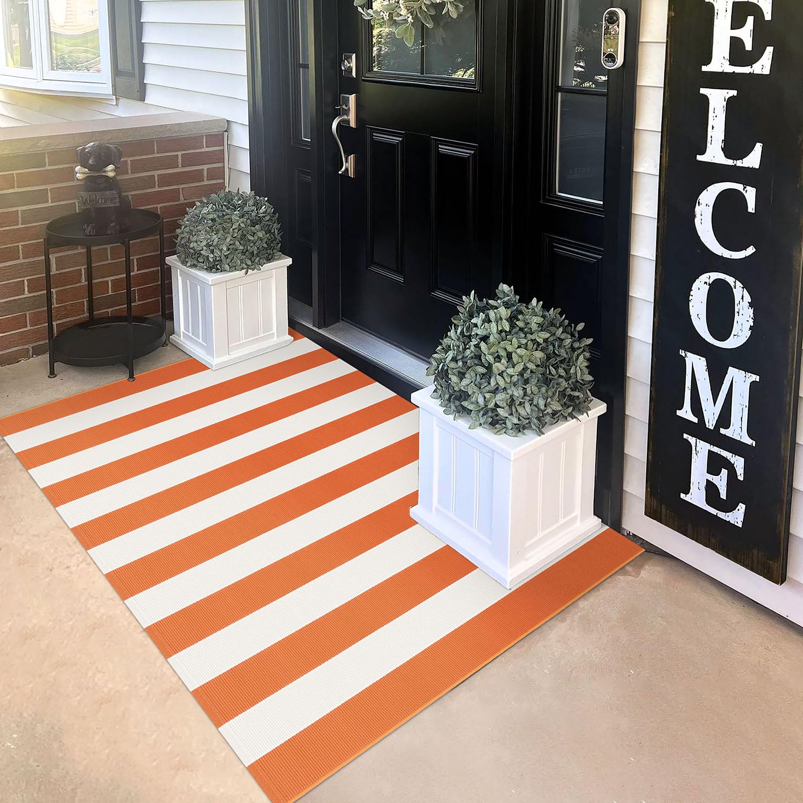 Beige Striped Rug - 3x5ft Washable Front Door Mat -13 Beige Striped Rug - 3x5ft Washable Front Door Mat -13