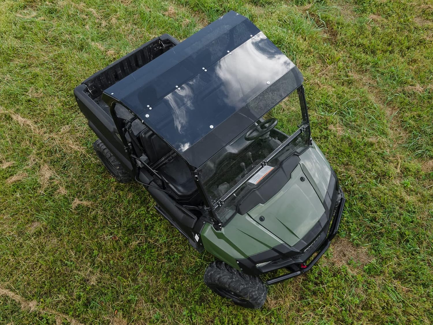 SuperATV Dark Tinted Polycarbonate Roof for 2014+ Honda Pioneer 700 | Full Visibility and Awareness | Pioneer Roof Keeps Out Sun, Rain, and Debris | Sealed Edges Prevent Leaking | Made in the USA