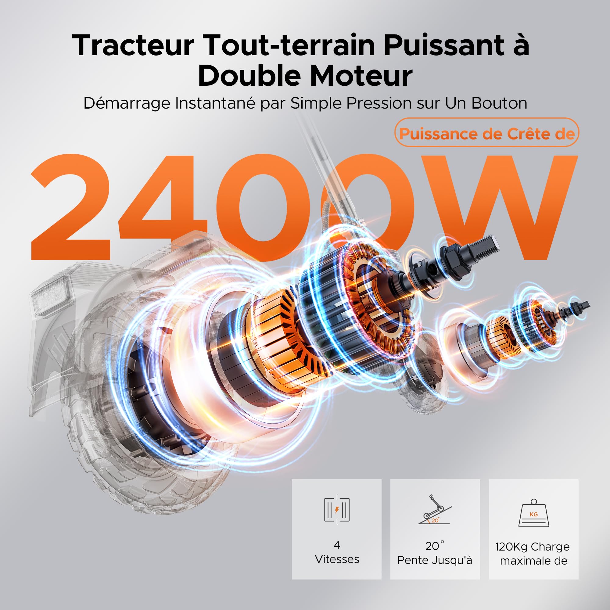 ENGWE Trottinette Électrique Pliable, 2400W avec Batterie 52 V 22.5 Ah | NFC et Bluetooth, Navigation Intelligente, Autonomie 100 km, Freins Hydrauliques, Système de Suspension Tout-Terrain, Y1000