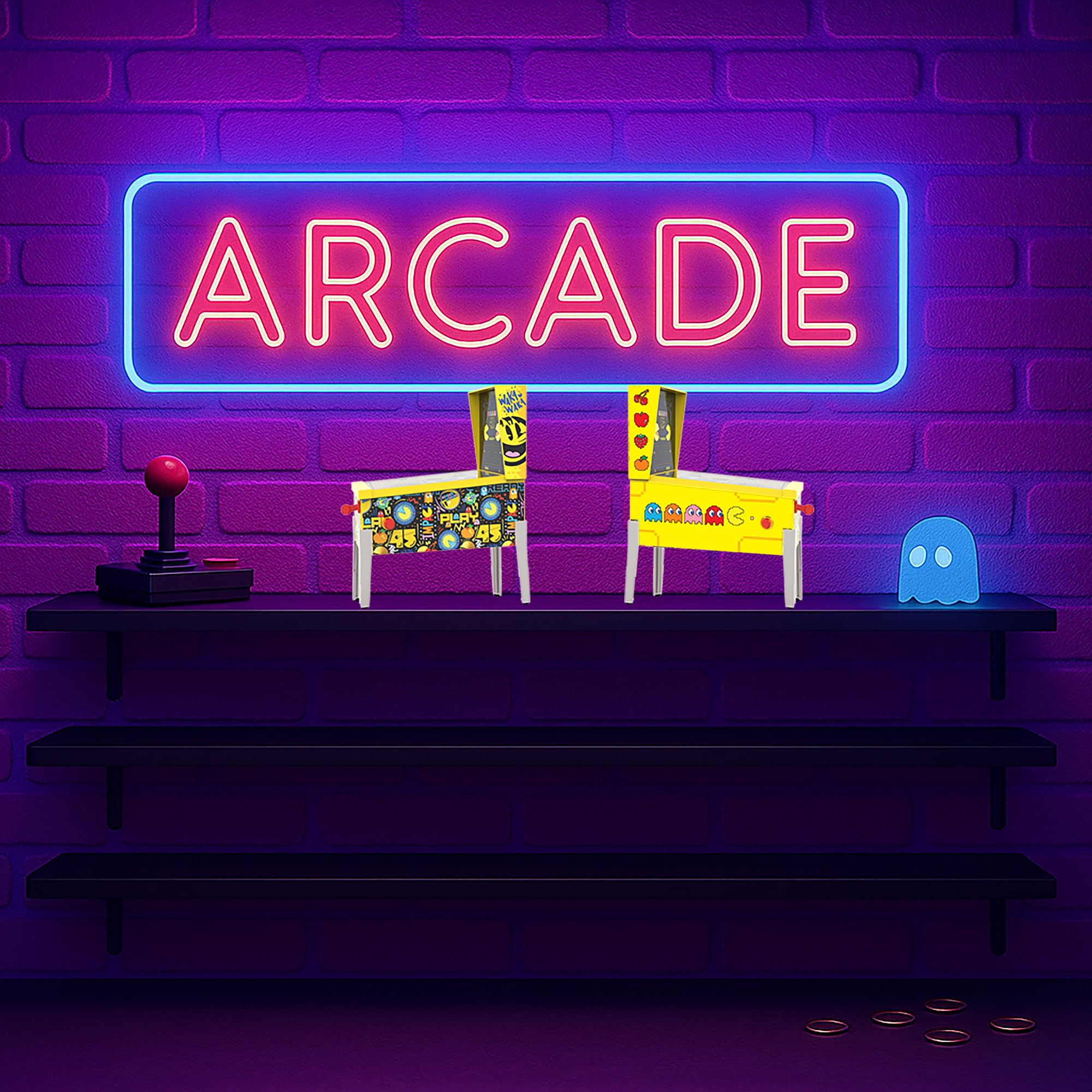 PAC-Man, Mini Electronic Pinball, Arcade, Collectible Desktop Game with Functional Flippers and Official Sounds - Image 4