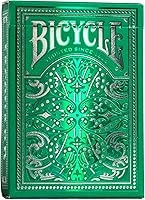 Vista 1 de Bicycle Jacquard Juego Premium de Cartas, Plata y Verde Esmeralda, 1 Mazo