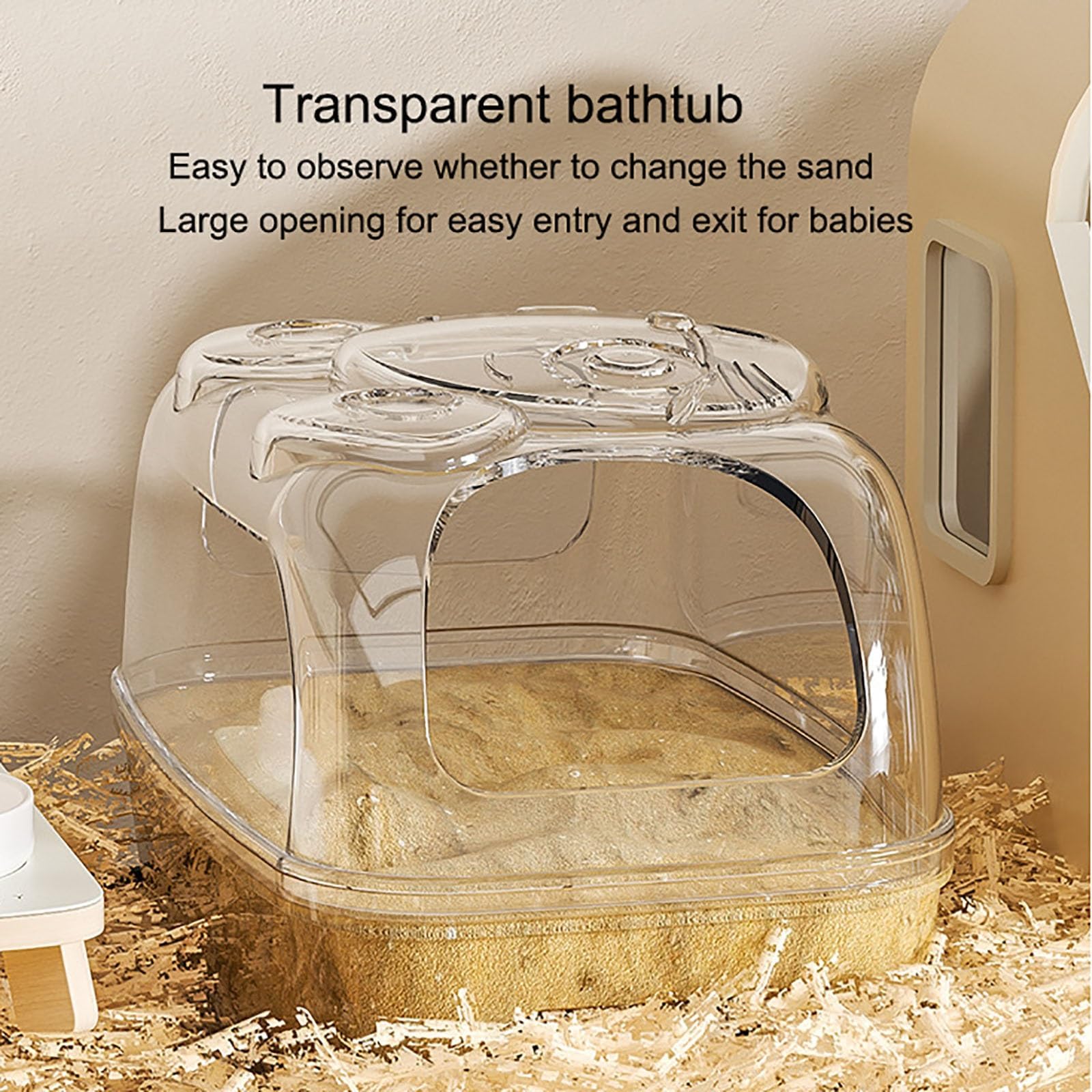 Cage à hamster en acrylique avec vue complète et transparente – Habitat pour souris et hamster avec ouverture sur le dessus