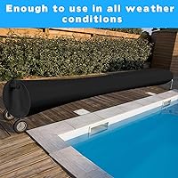 Vista 6 de Woanger Cubierta solar de carrete de piscina de 24 pies para piscinas enterradas, manta solar, resistente, impermeable, resistente a los rayos UV