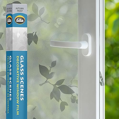 Miniatura 1 de Gila Glass Scenes - Película decorativa de otoño para ventana, de adherencia estática, 3 pies x 6.5 pies (36 pulgadas x 78 pulgadas) (19.5 pies