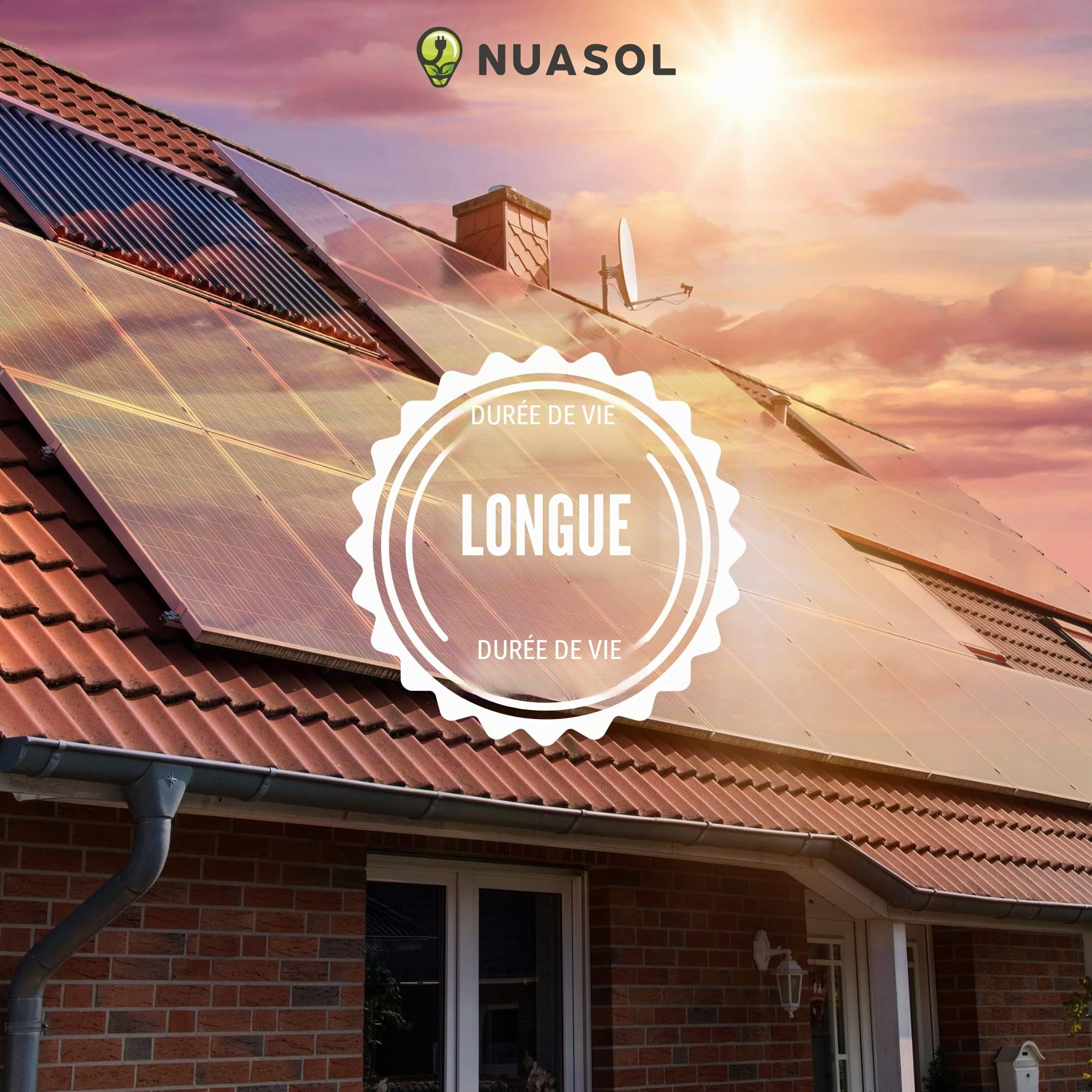 Kit de montage de toit de tuile photovoltaïque,Fixation de panneau solaire avec crochet de toit,Support de panneau solaire avec pince d'extrémité et pince centrale 35 mm NS-HE-ZDME1 Argenté