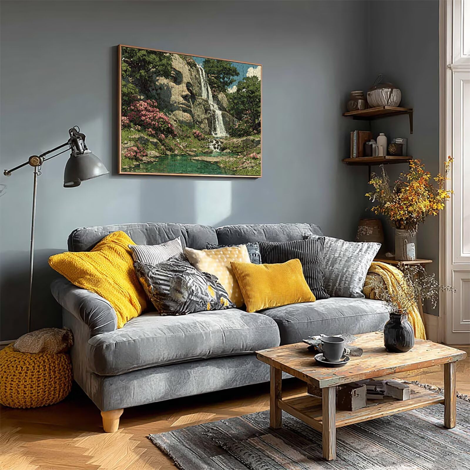 Puzzle 2000 elementów dla dorosłych, abstrakcyjne, drewniane puzzle, 99 x 71 cm, części ściśle do siebie pasują, dla mężczyzn, kobiet, starszych seniorów, dekompresji, letnia dekoracja ścienna