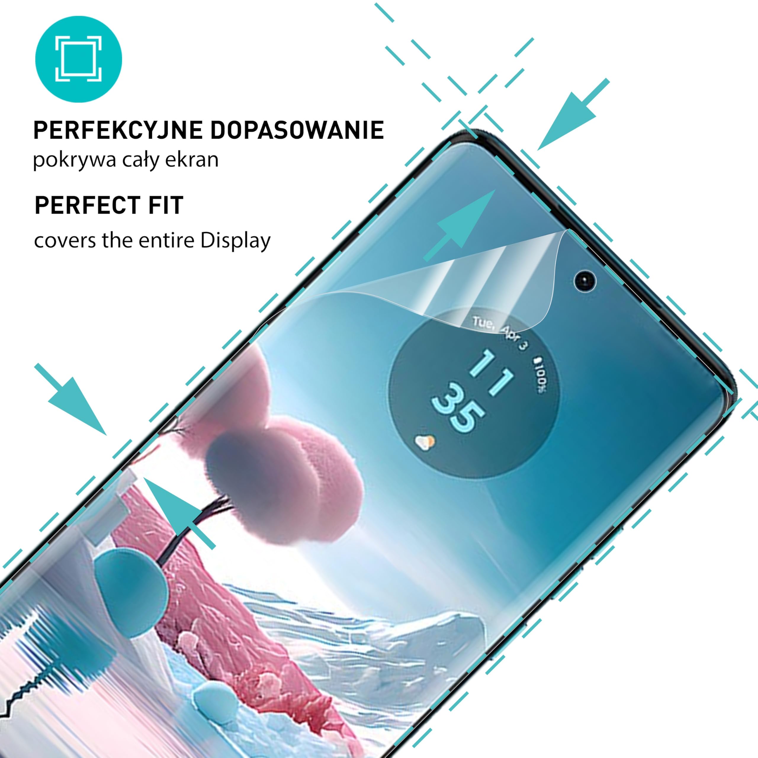 smartect TPU Ochraniacz Ekranu 2 + 2 Sztuki dla Motorola Edge 40 Neo | Folia Ochronna + Kamera, Anti-Zarysowania, Ultra-przezroczysta, Bez Pęcherzyków, Anti-Odciski Palców, Przyjazna dla Etui