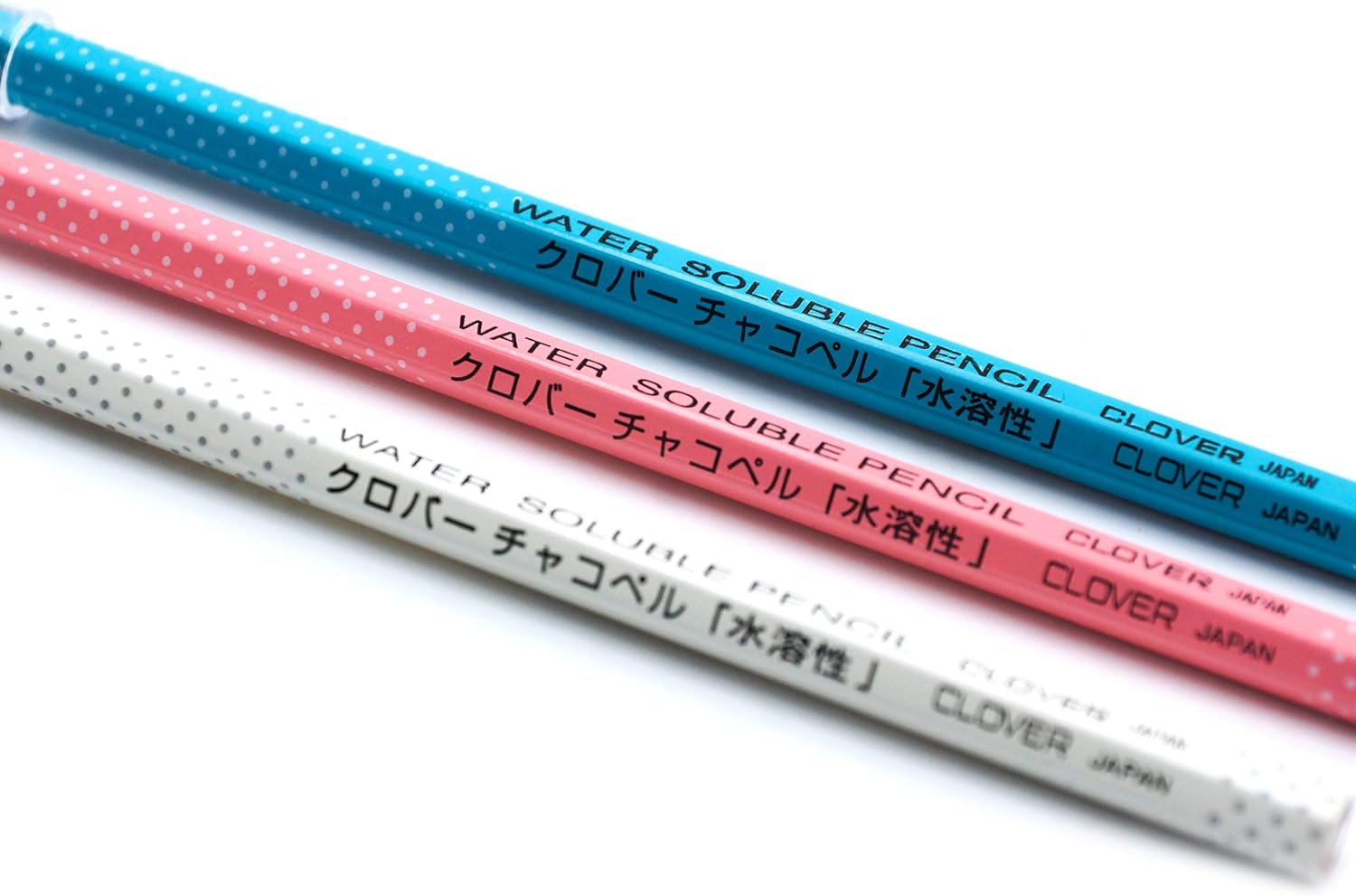 Clover Water-Soluble Pencils-White, Pink & Blue 3/Pkg -5003 : Quilting Supplies : Arts, Crafts & Sewing