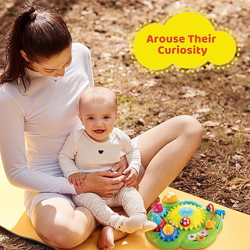 Miniatura 4 de KiddoLab Garden Ride Activity Center &amp; Lira The Caterpillar Crib Toy - Sensory Play with Music, Lights, and Action - Ultimate Gift for Babies Ages