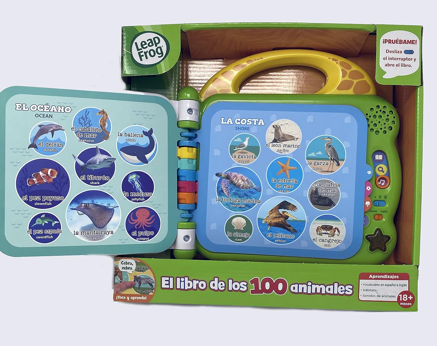 Cefa Toys- Libro de los 100 Animales Leap Frog, Multicolor (00919)