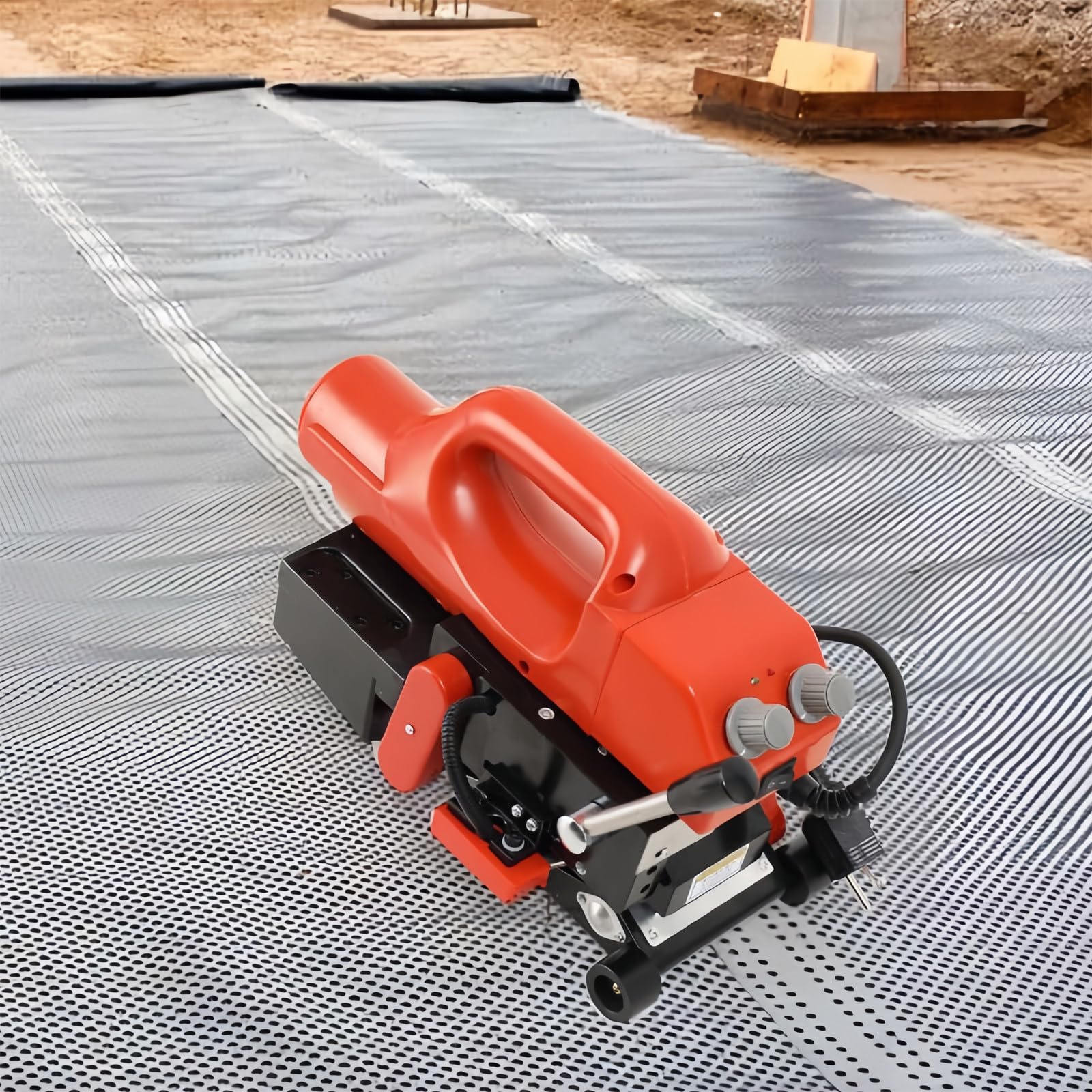 YXYLJOZ 800W Hot Wedge Welder Kit for 0.2-1.5mm Geomembrane, Ideal Plastic Welding for Reservoirs, Tunnels, Landfills & Dams - 110V Climbing Welding Machine