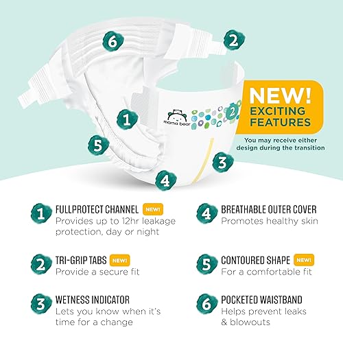 Miniatura 2 de Yaxa Brand - Mama Bear Gentle Touch Diapers, Size 2, 184 Count (4 packs of 46)