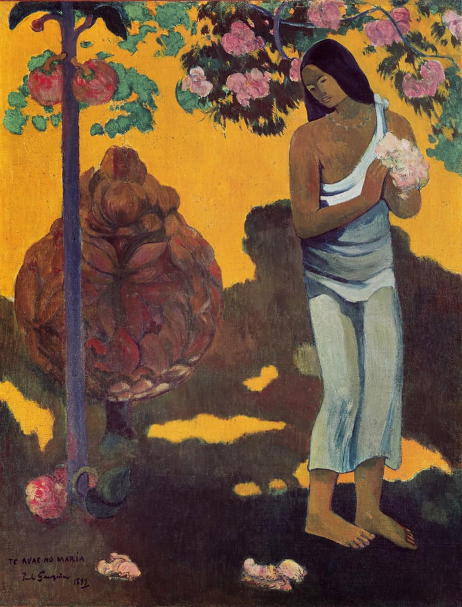 SERENDIPITP Abstract Painting Mural Print Picture Wall Decor Painting Month of Mary by Paul Gauguin Vintage Wall Artwork for Home Decor 60x90cm