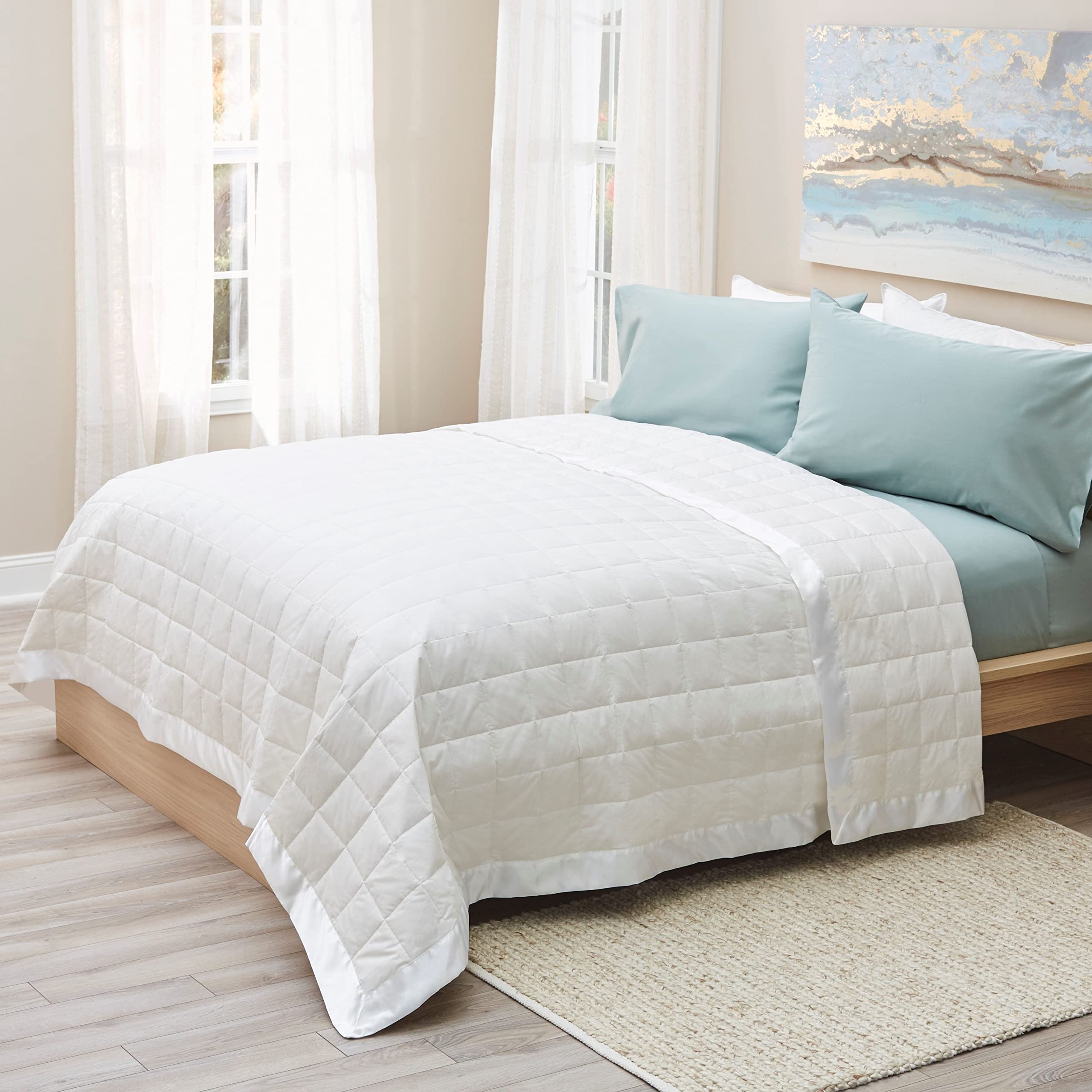 1221 Bedding Oversized Down Blanket Ivory Queen Traditional