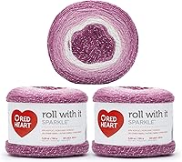 Vista 35 de Red Heart Roll with It Melange - Hilo para cortina de 5.3 onzas, acrílico, 4 medianos (peinado), 389 yardas, tejido/ganchillo, paquete de 3, pasarela