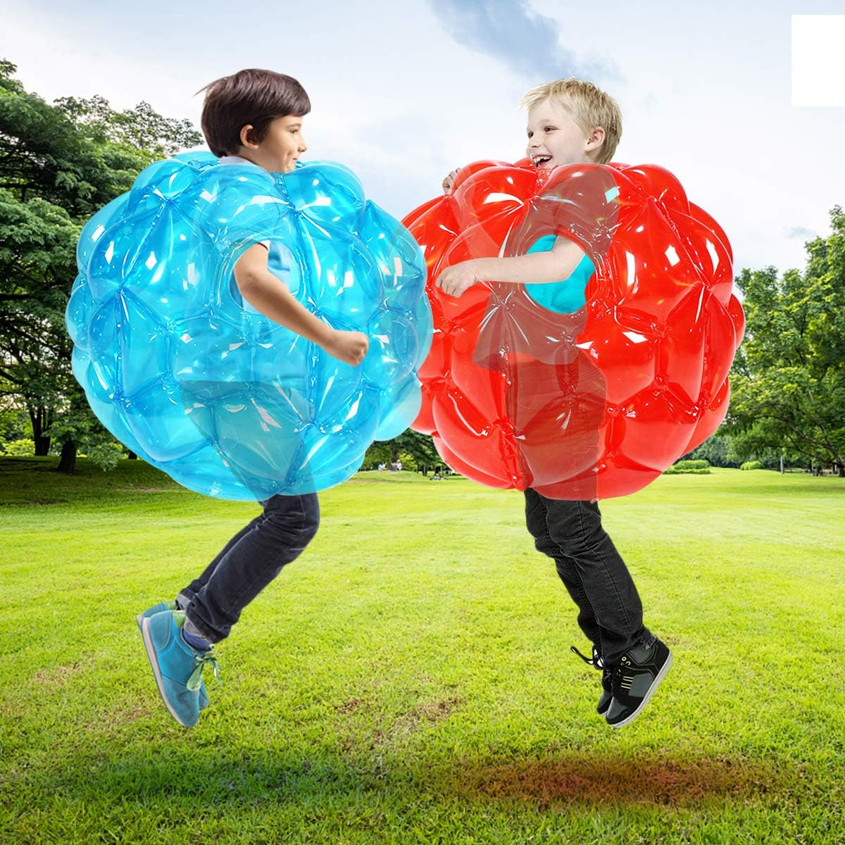 SUNSHINEMALL 2 Pack Inflatable Bumper Balls for Kids & Adults Giant Sumo Balls Bounce Body Bumpers Buddy Zorb Ball Outdoor Toys Gifts Yard Human Bubble Ball Hamster Ball
