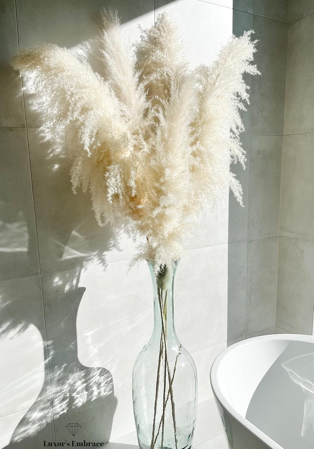 55" inch 5 Extra Tall Premium Natural Pampas, Pampas Grass Decor Tall ...