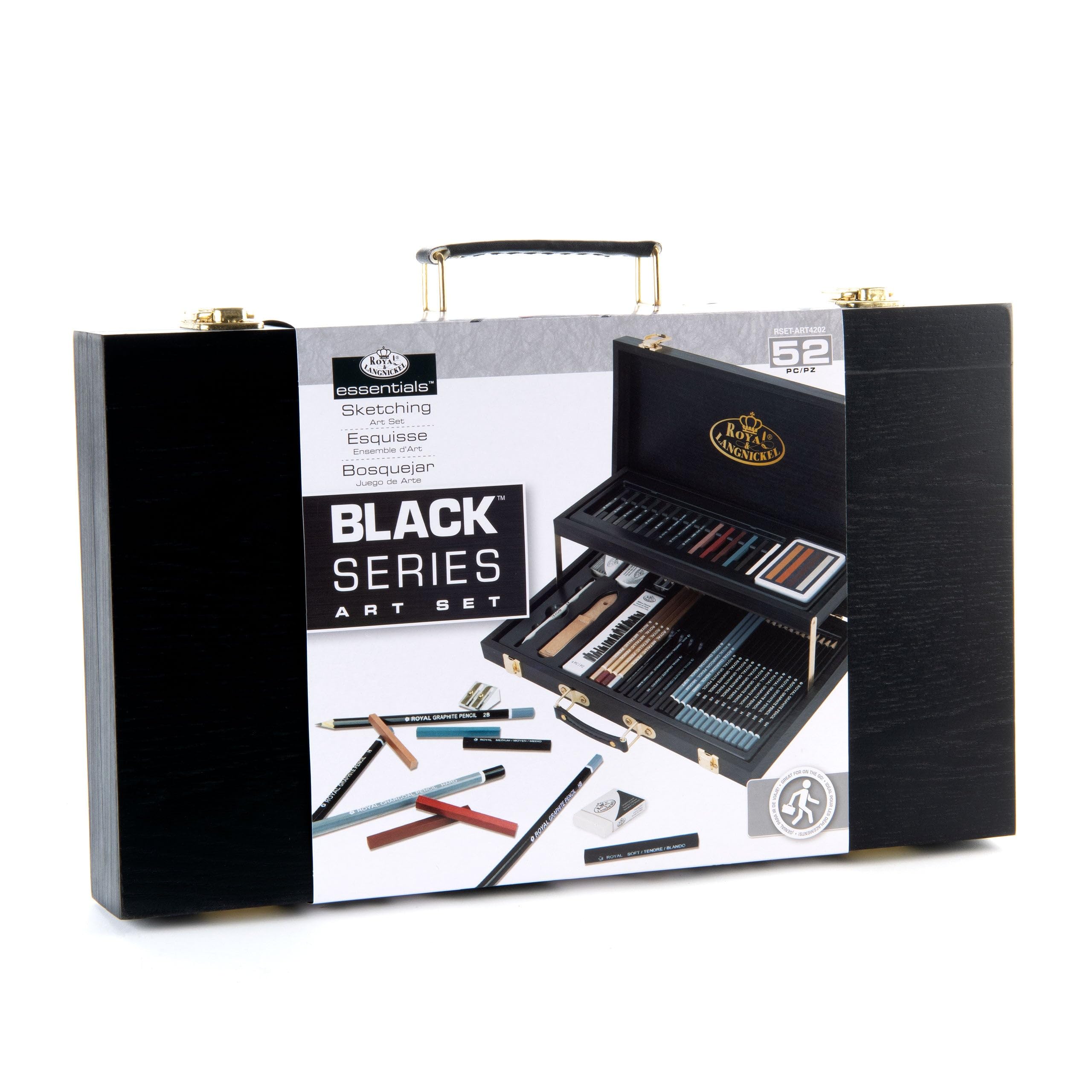 Wooden Box Art Set - Sketch, Multicolor