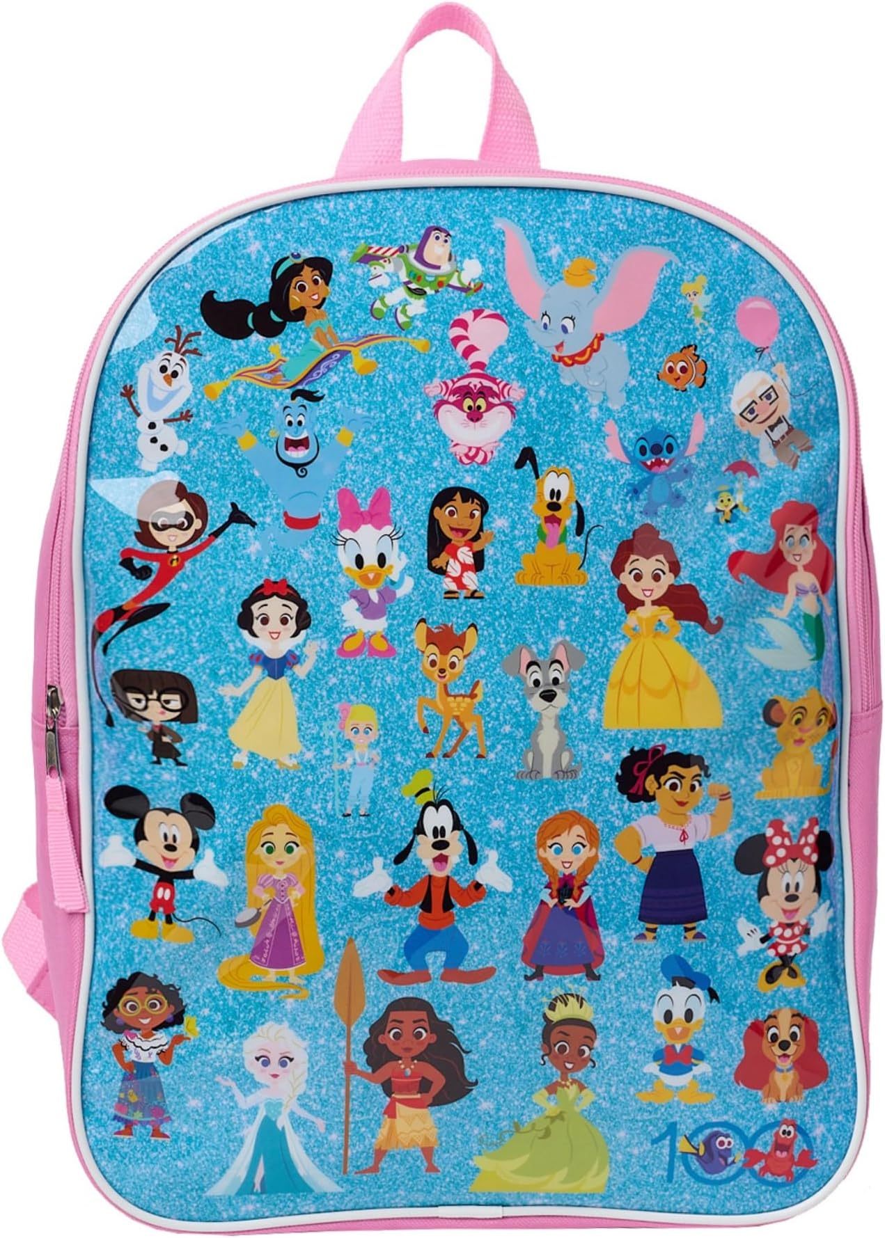 Disney100 15" Backpack Mickey Stitch Buzz Nemo Genie Simba Olaf Kids School Bag
