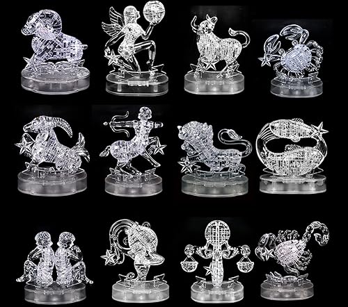 Miniatura 5 de Graces Dawn Crystal Doce Constelaciones Deluxe Rompecabezas 3D Colorido Cristal Decoración (Cáncer)