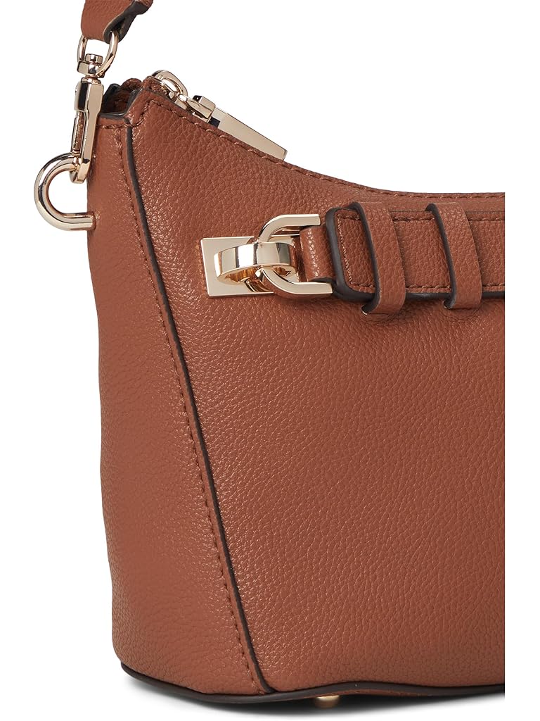 Tan GUESS Gregoria Top Zip Shoulder Bag