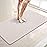 LuxStep Shower Mat Bathtub Mat,32x16 inch, Non-Slip Bath Mat with Drain, Quick Drying PVC Loofah Bathmat for Tub,Shower,Bathroom,White