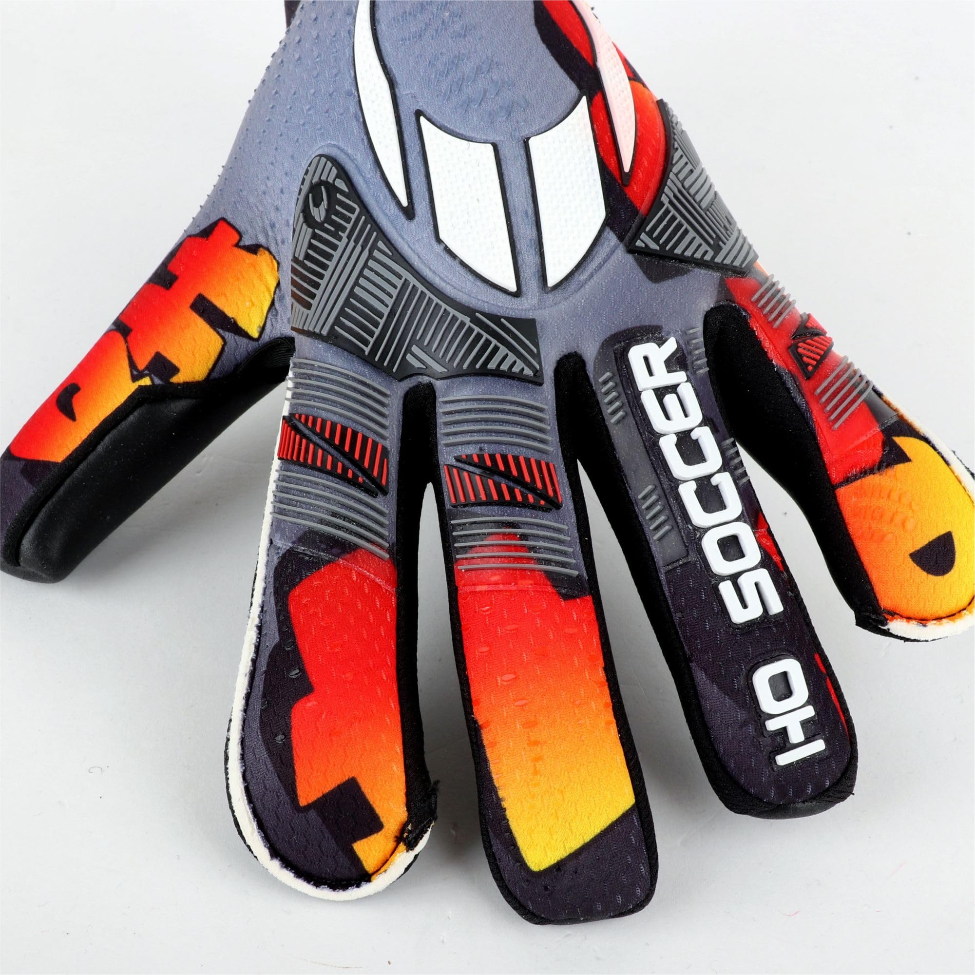 HO Soccer Pro Evolution Graffiti RN Orange Art Guantes de Portero, Unisex Adulto.