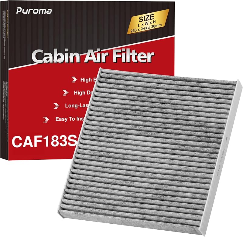 Filtro de cabine com carvão ativado Puroma CAF183S para Dodge Durango e Jeep Grand Cherokee – 1 unidade