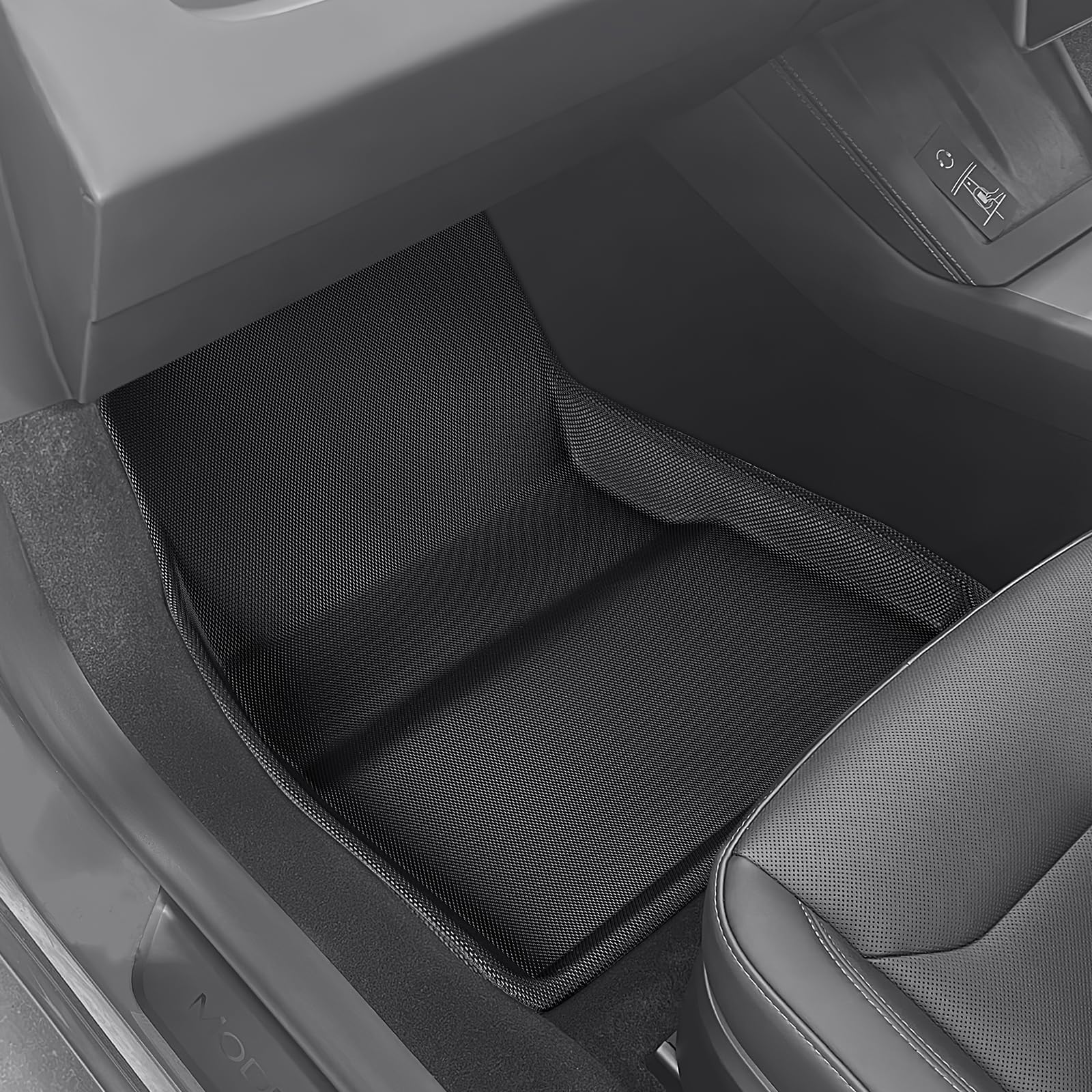 Tappetini Per Auto Tesla Model 3 2024-2025 - Set In Nylon Rosso, Impermeabili, Antiscivolo E Facili Da Pulire