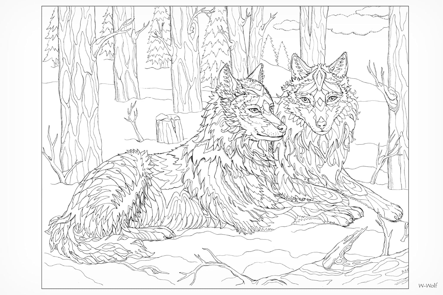 Pamela J Smart 'Wolf' Canvas Art Posters & Prints